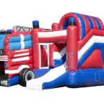 Fire Department Inflatable Bounce House Slide
