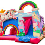 Unicorn Bouncy Castle Slide