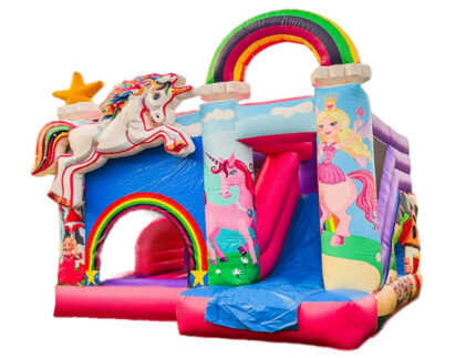 Unicorn Bouncy Castle Slide