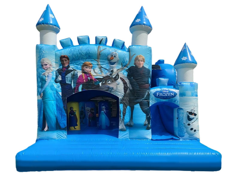 E102420 Frozen Bouncy Castle Slide - Image 1