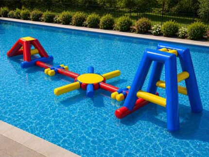 Star Island Inflatable Pool Challenge Course